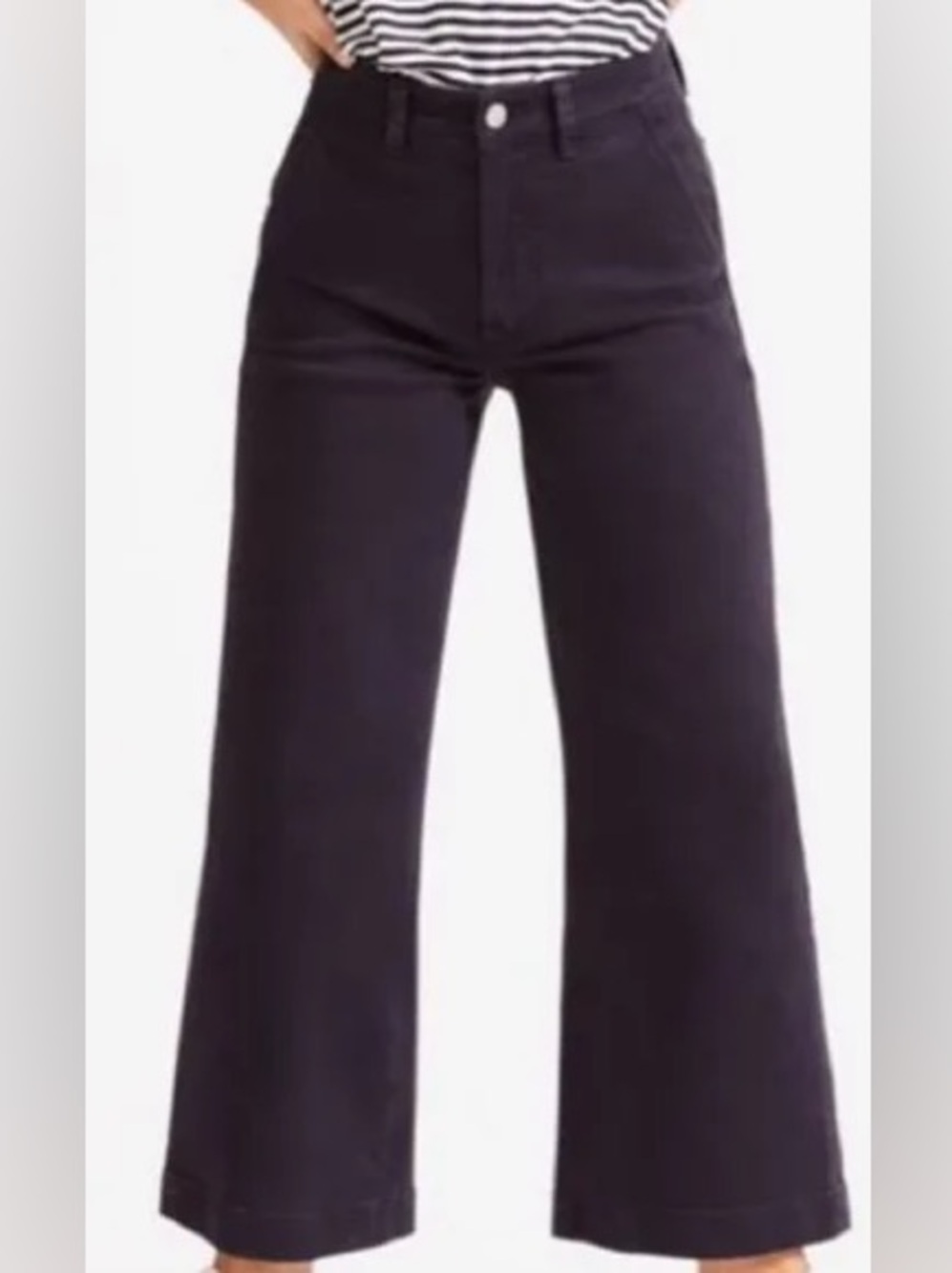 XS Everlane Navy Crop Wide Leg Pants